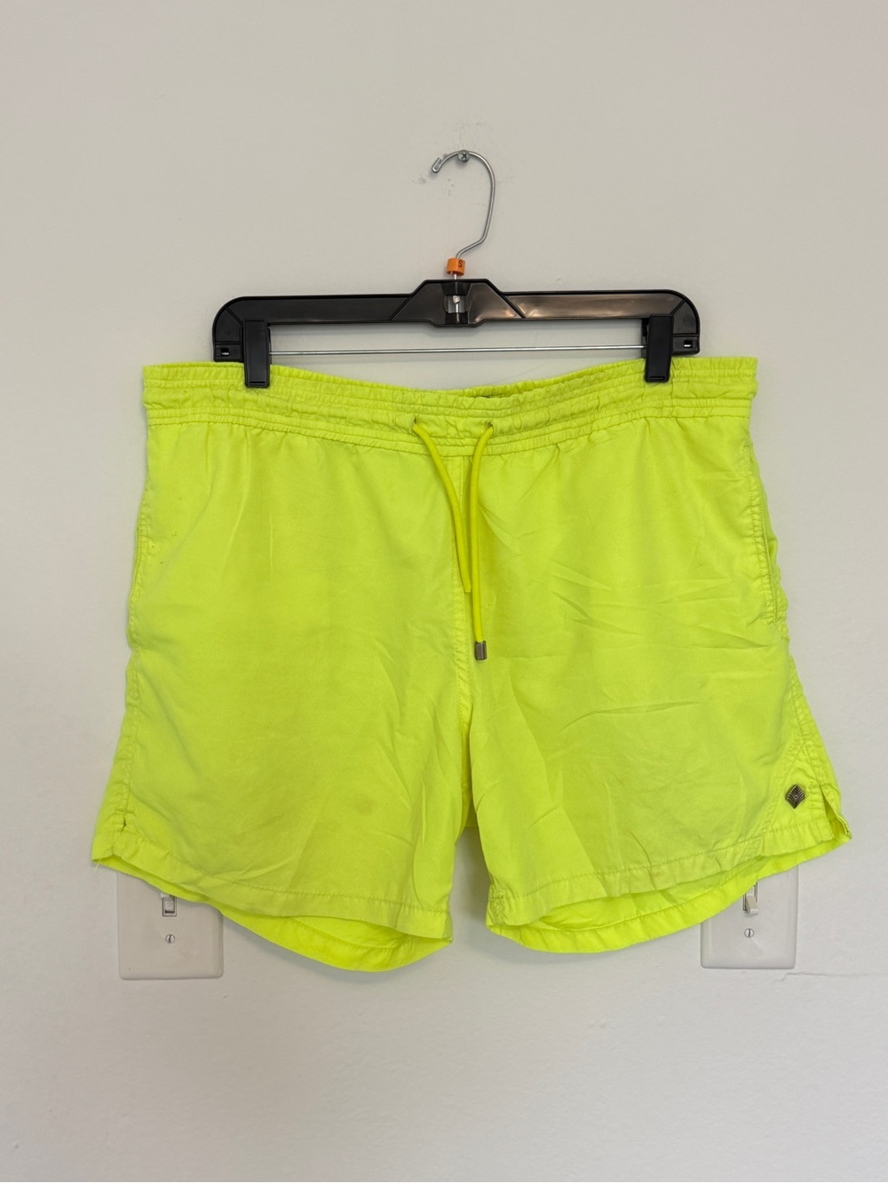 Neon Yellow Drawstring Swim Shorts